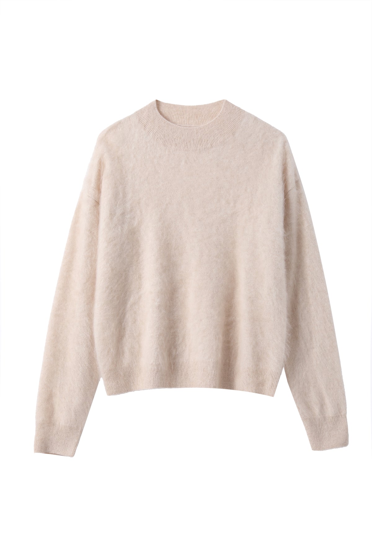 Women’s Brushed Cashmere Mock Neck Long Sleeve Sweater