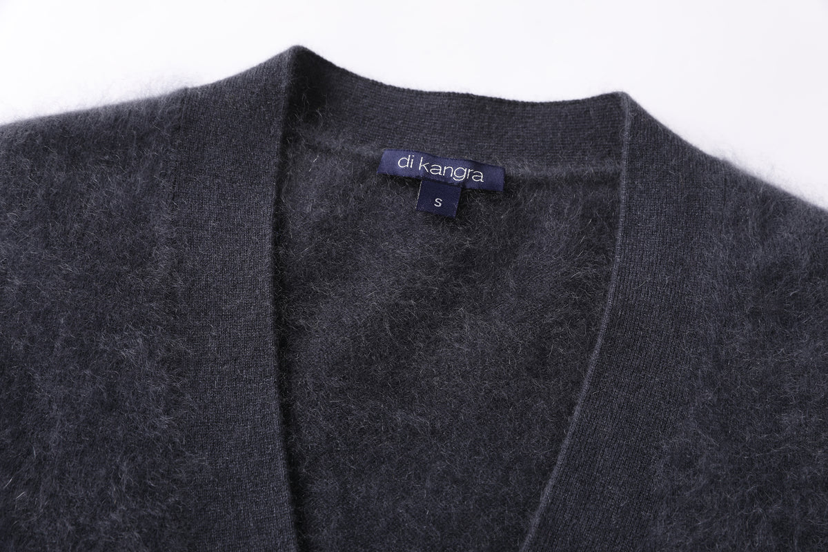 Women’s Brushed Cashmere Full-Length Button-Up Cardigan