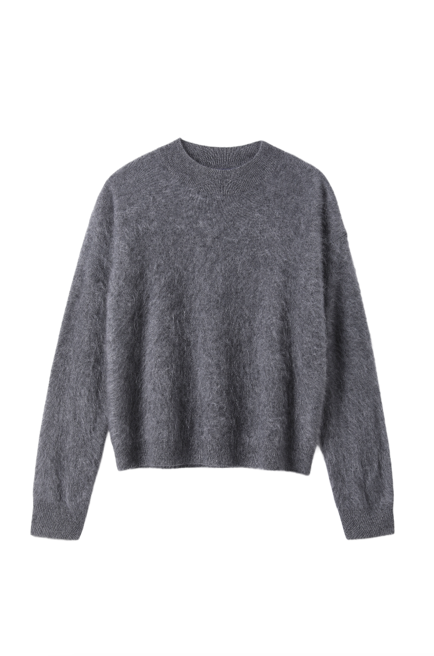 Women’s Brushed Cashmere Mock Neck Long Sleeve Sweater