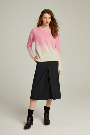 Women's Long Sleeve Tie-Dye Brushed Cashmere Sweater