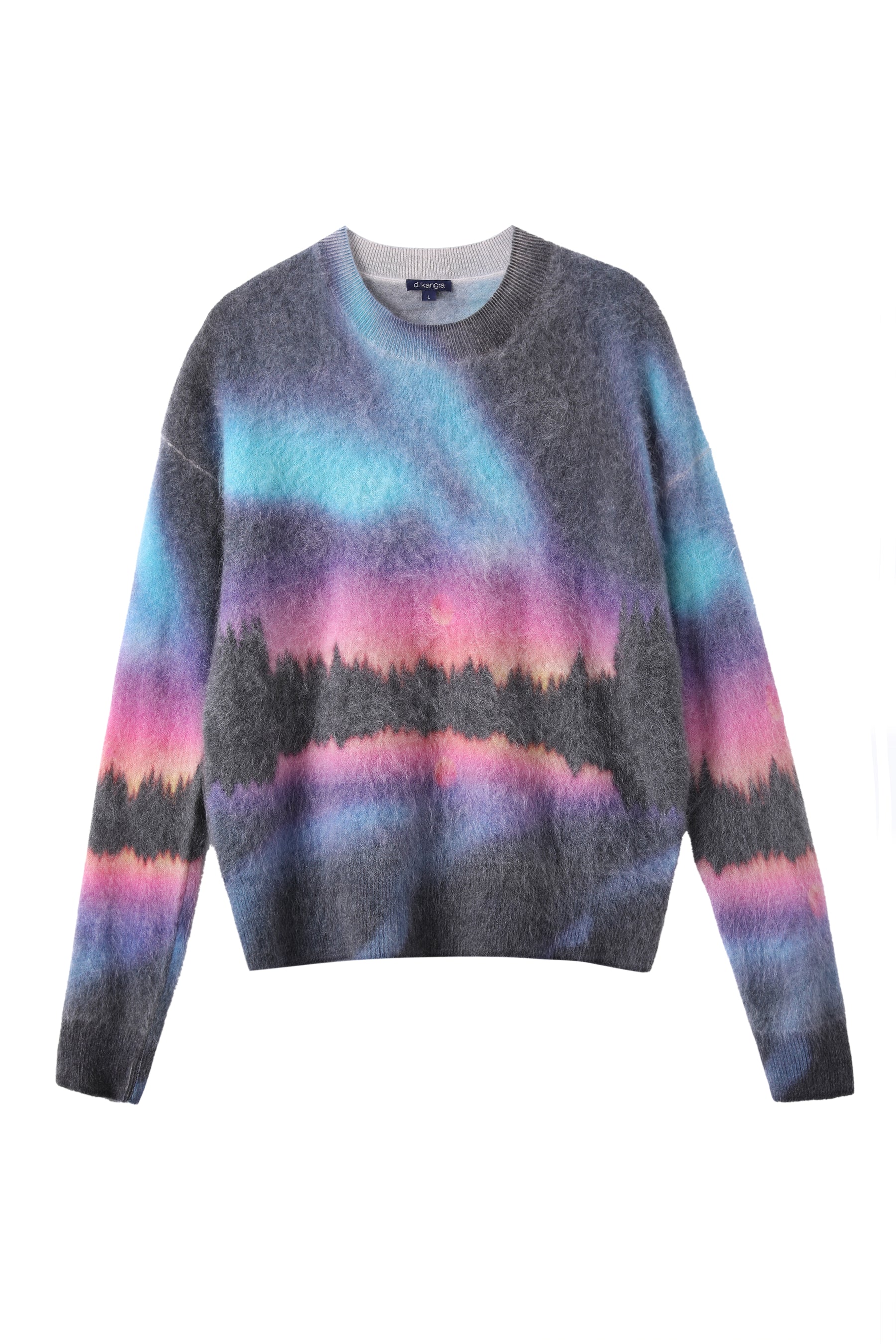 Women’s Brushed Cashmere Allover Printed Pullover Sweater