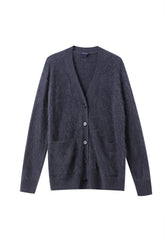 Women’s Brushed Cashmere Full-Length Button-Up Cardigan