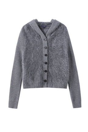 Women’s Brushed Cashmere Hooded Cardigan