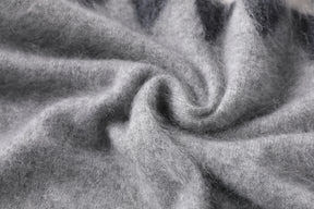 Women’s Brushed Cashmere Allover Jacquard Drop-Shoulder Crewneck Sweater