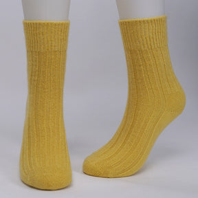 brushed cashmere socks