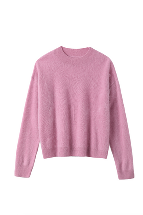 Women’s Brushed Cashmere Mock Neck Long Sleeve Sweater