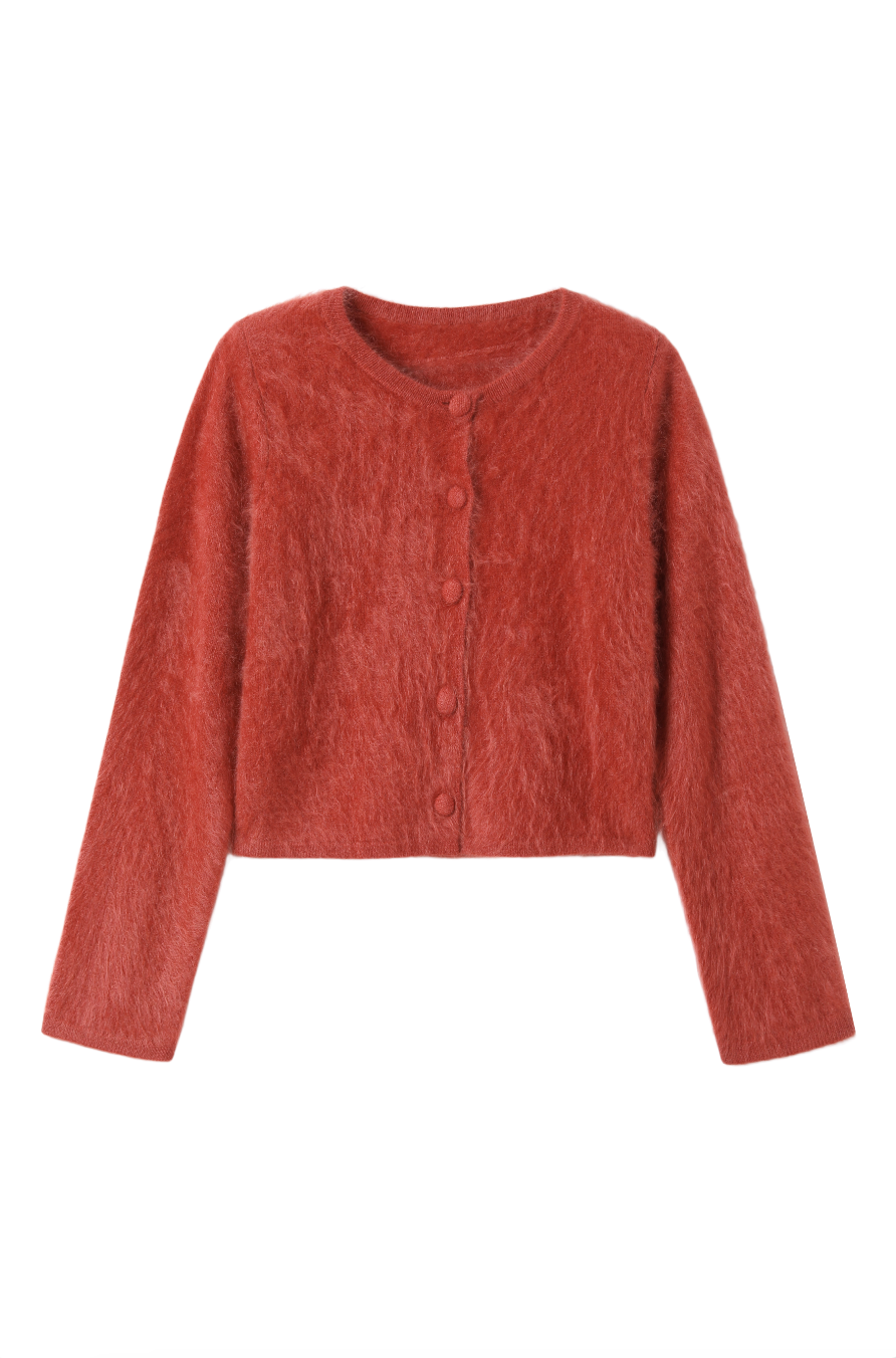Women’s Brushed Cashmere Button-Up Cardigan