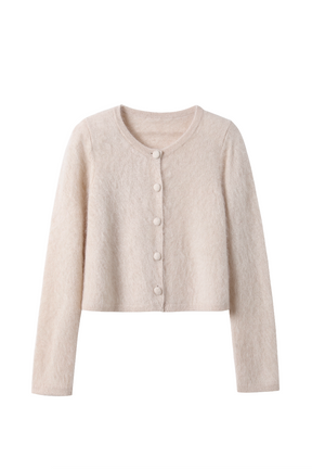 Women’s Brushed Cashmere Button-Up Cardigan