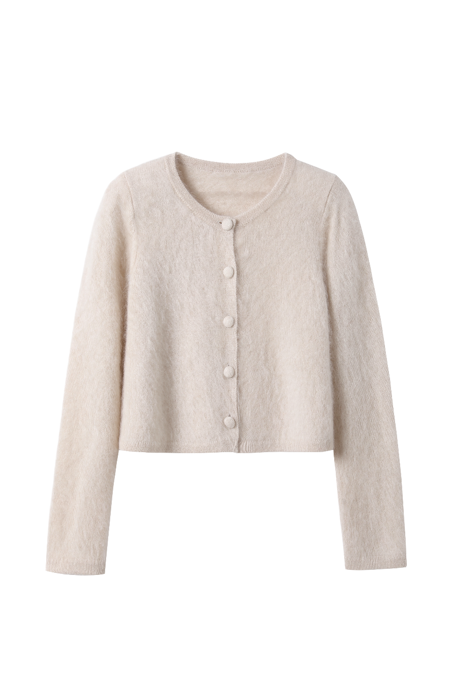 Women’s Brushed Cashmere Button-Up Cardigan