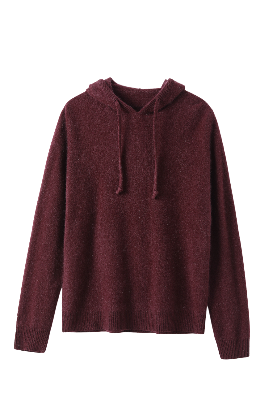 Women’s Brushed Wool Hooded Pullover Sweater