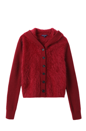 Women’s Brushed Cashmere Hooded Cardigan