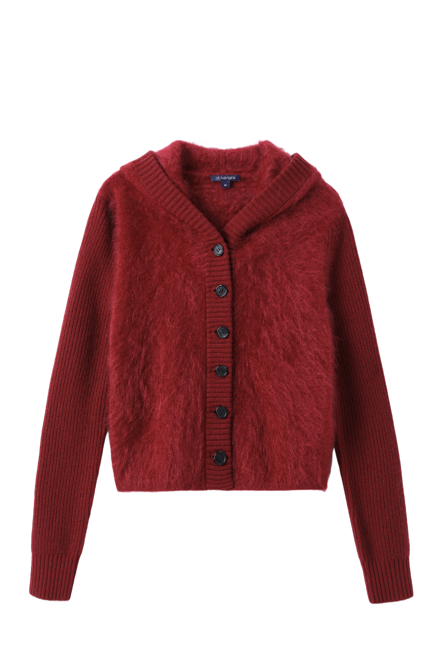 Women’s Brushed Cashmere Hooded Cardigan