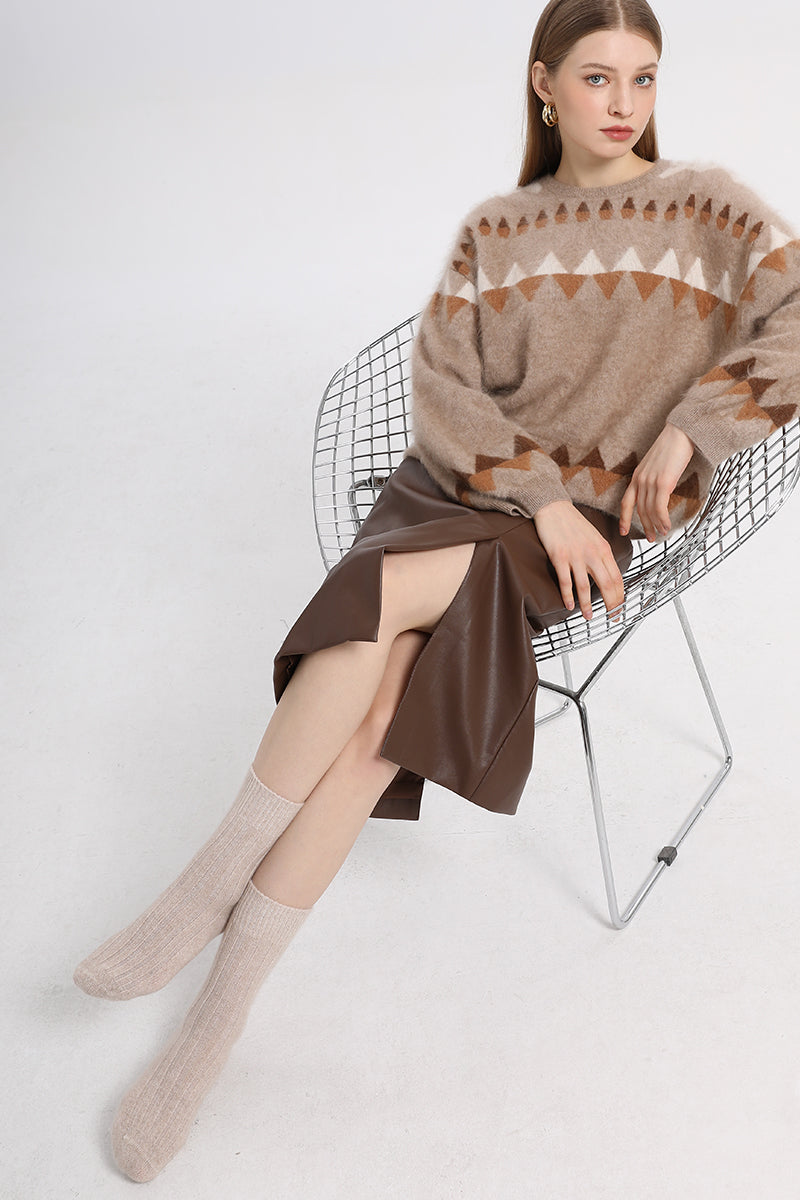 brushed cashmere socks